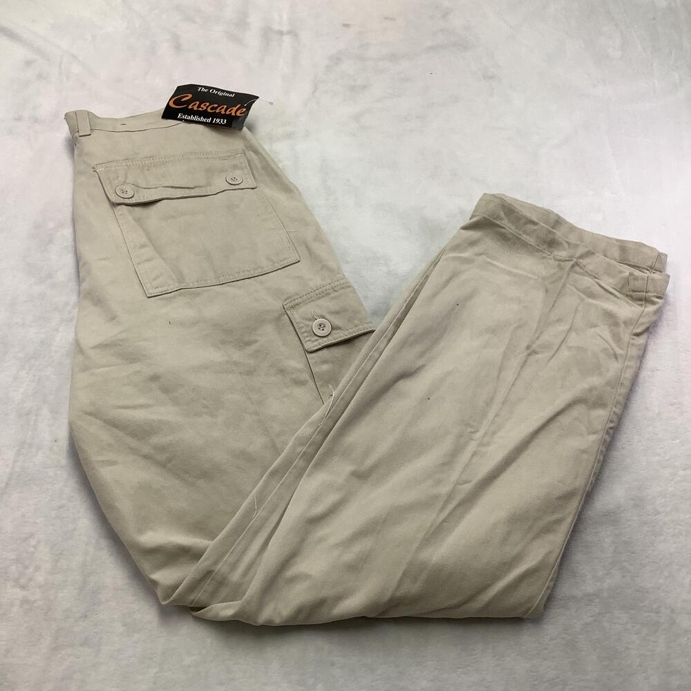 Cascade Pants Mens 32x30 Beige Cargo Cotton Utility Pockets Outdoor Casual